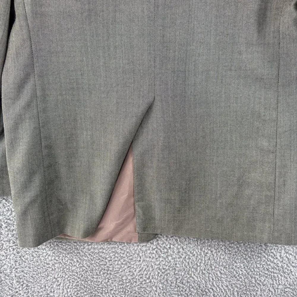 Lauren Ralph Lauren Blazer Mens 42L Gray Green Silk Wool Blend Sport Coat Jacket